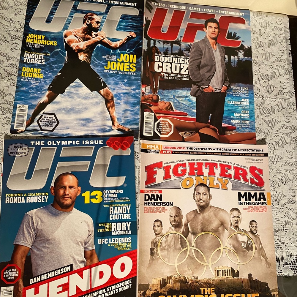 4 UFC Magazines in great shape!
